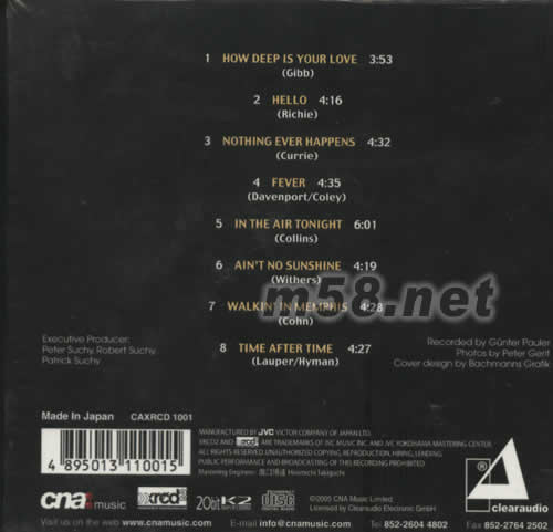 LIVE IN STUDIO 絕世歌聲 NEW XRCD專(zhuān)輯背面圖片