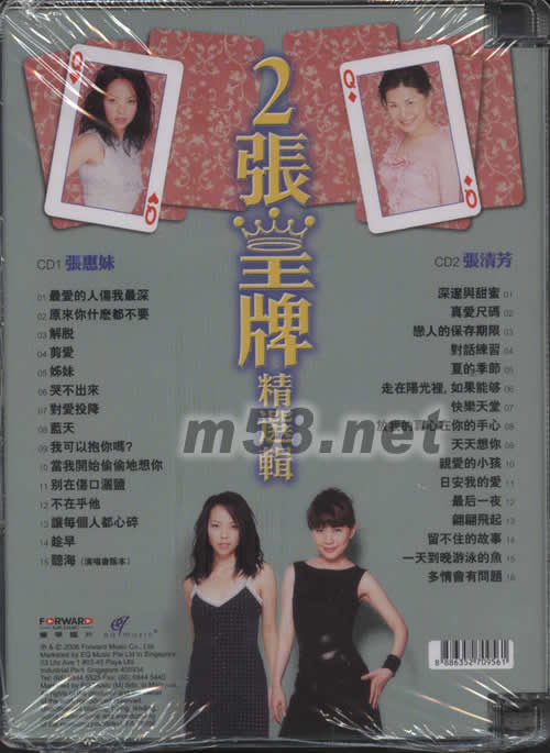 2張皇牌精選輯專輯背面圖片