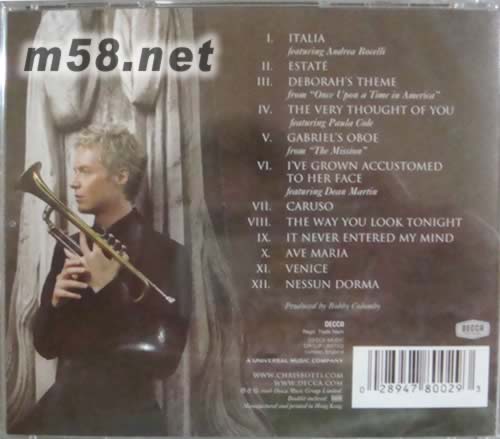 ITALIA(爵士小號(hào)手)(古典愛(ài)好者必備)專輯背面圖片