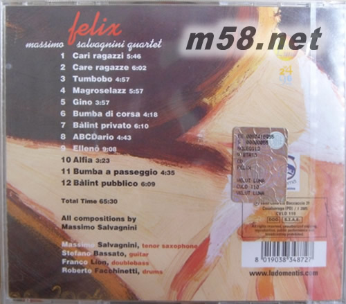 FELIX 爵士四重奏專輯背面圖片