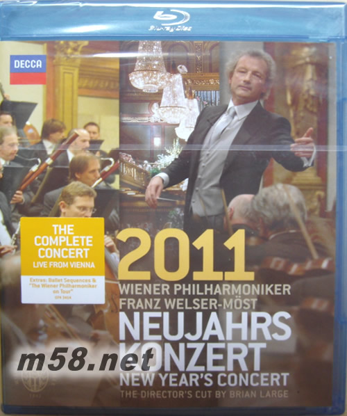 2011維也納新年音樂會藍光DVD 2011 Wiener Philharmoniker New Year’s Concert專輯正面圖片