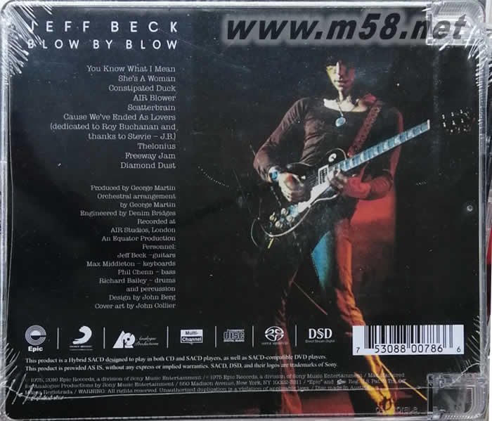 Blow By Blow 神乎其技 SACD專輯背面圖片