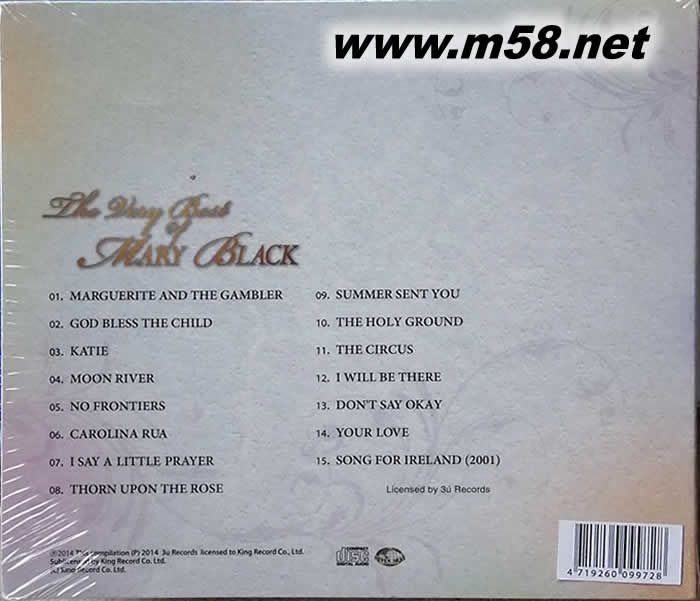 The Best of Mary Black 懷戀之音40周年超精選專(zhuān)輯背面圖片