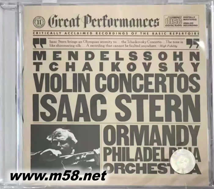 孟德爾頌、柴克夫斯基:小提琴協奏曲MENDELSSOHN TCHAIKOVSKY VIOLIN CONCERTOS 報紙版專輯正面圖片