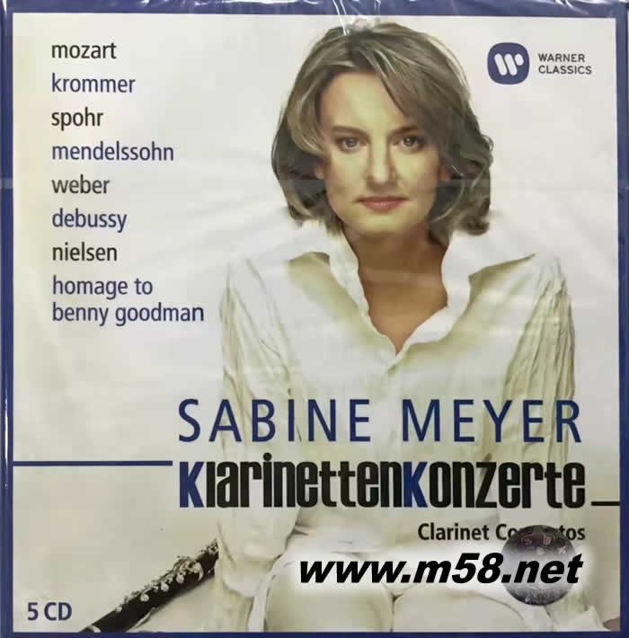 單簧管女皇 - 單簧管協奏曲集 CLARINET CONCERTOS 5CD套裝專輯正面圖片