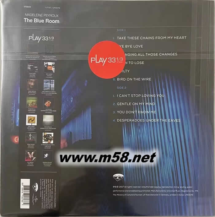 藍(lán)色的房間 THE BLUE ROOM 黑膠專輯背面圖片